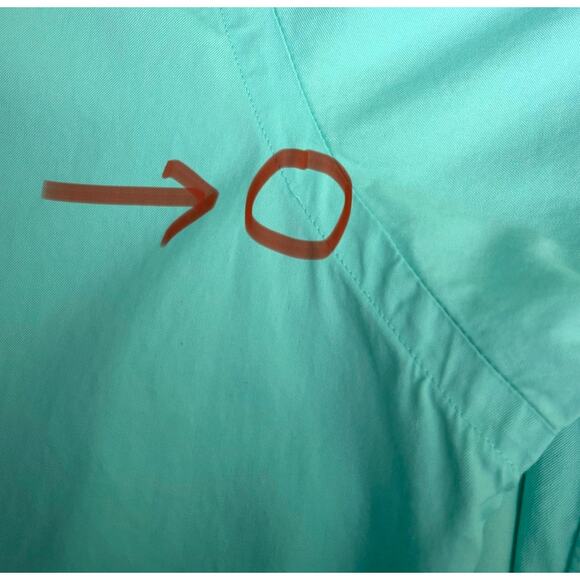 Ralph Lauren Aqua Teal Slim Fit Featherweight Twill Button Down Shirt Men's XL - Picture 6 of 9